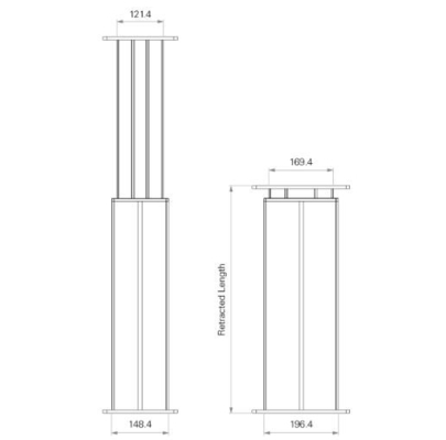 Telescopic Pillars Actuators 2-Stage DC12V 4500N for Flexible Lifting Stands Platform