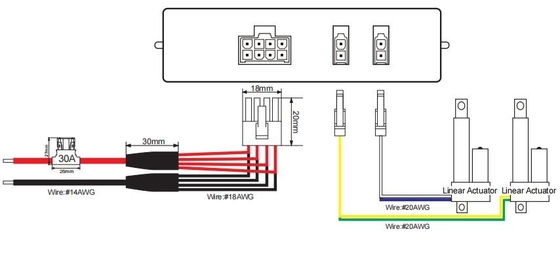 Industrial Actuators Move Parallel Remote Control Kit DC 12V 30A 2-Channel