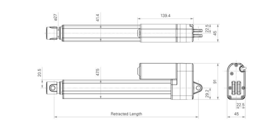 Fast DC Motor 12V/24V Electric Linear Actuators