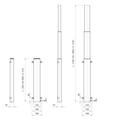 DC Motor Lifting Columns Telescopic 24V For Projects TV Lifts