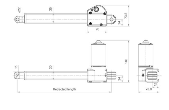 Electric Recliners Sofa Actuators Linear Motor 12VDC 4000N