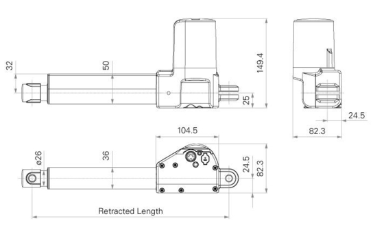 6000N Linear Actuator w/ Direct Cut System Adjustable Beds Chairs