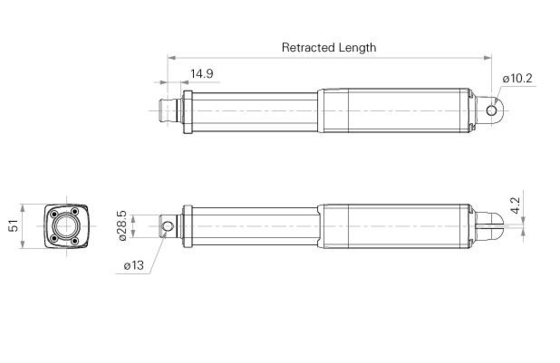 Food Truck Mobile Kitchen 4CH Actuators Hall Effect Electric Cylinder Sync System