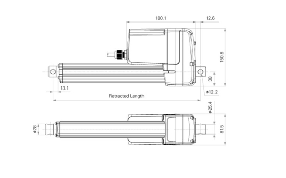 1"~40" Customizable Stroke Heavy Duty Electric Actuators DC Motor 2000N 4000N 8000N