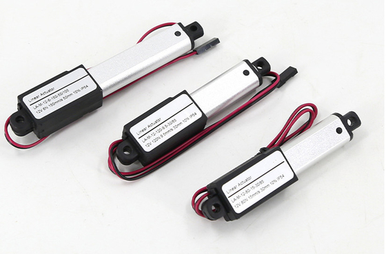 12V Mini Electric DC Linear Actuator 6N To 128N Force Custom Stroke 10-100mm