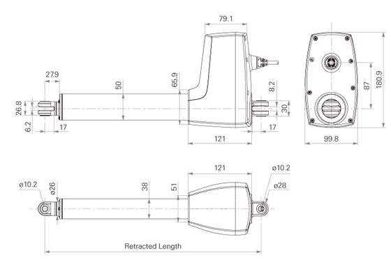 High-Force 1000KG 24V DC Actuator IP66 Waterproof Motor For Medical & Industrial System