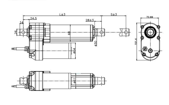 Low-Temperature Electric Cylinder DC Motor 24V 7000N Waterproof Industrial Actuators