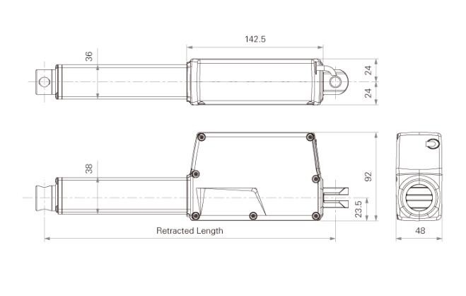 DC Linear Actuators 12V / 24V 6000N IP66 For Smart Kitchen Cabinet