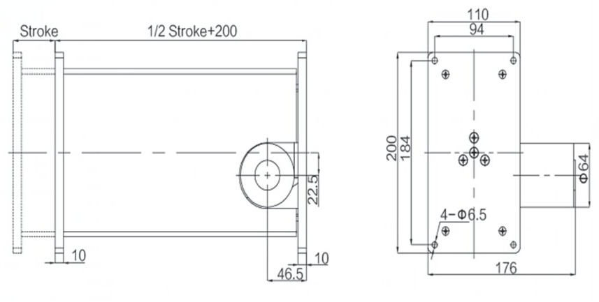 Four Hall Effect Telescopic Motorized Columns DC24V with Wired and Wireless Remote Operation