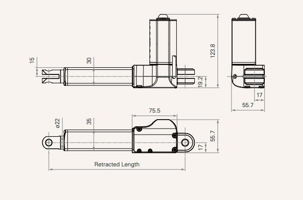 DC Electric Linear Actuators For Height Adjustable Kitchen Cabinets