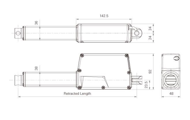 DC Linear Actuators 12V / 24V 6000N IP66 For Smart Kitchen Cabinet